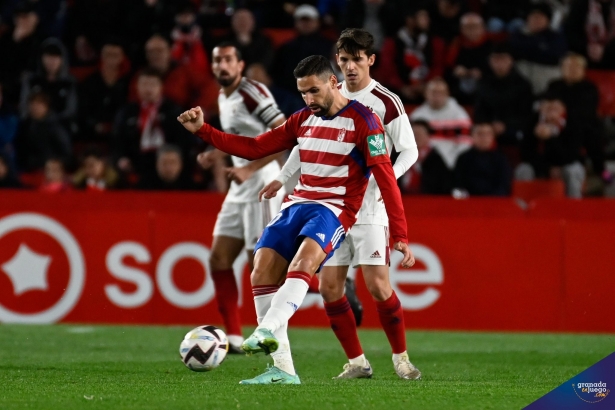 Puertas, en un lance del último partido en casa ante el Albacete (JOSÉ M. BALDOMERO) Puertas, en un lance del último partido en casa ante el Albacete (JOSÉ M. BALDOMERO)