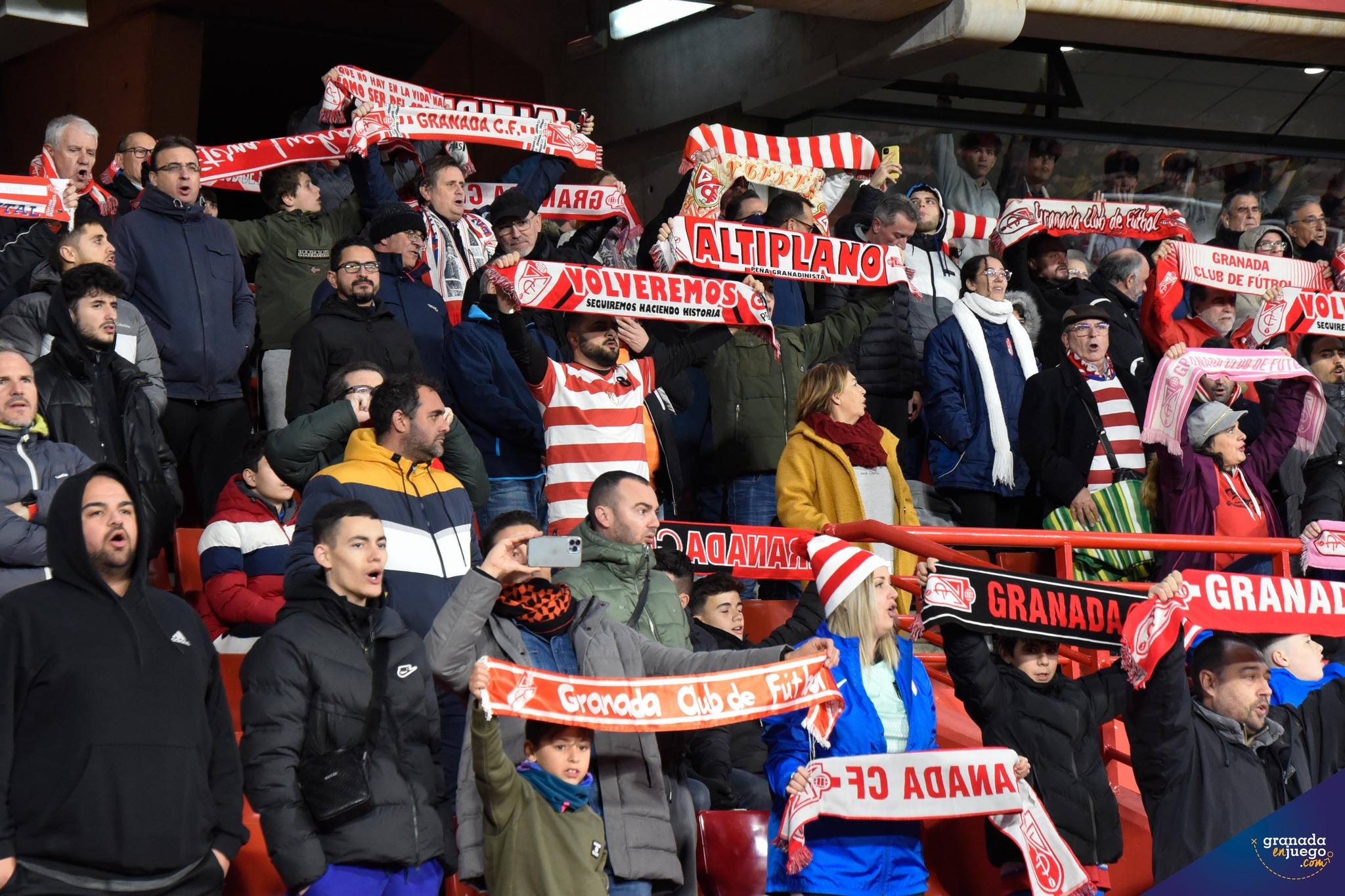 Aficionados del Granada, en el último partido en casa ante el Alavés (JOSÉ M. BALDOMERO)