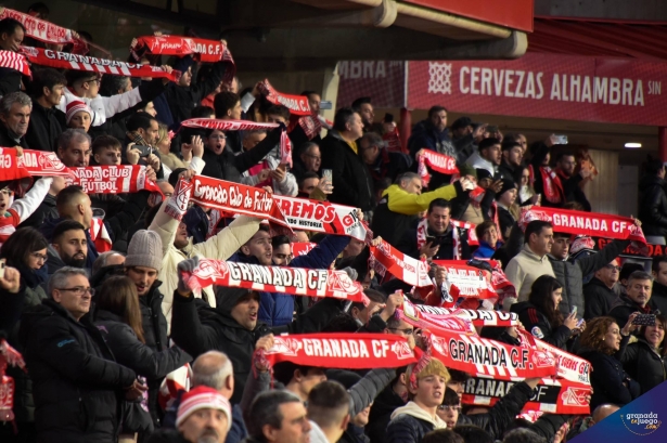 Aficionados del Granada, en las gradas del `Nuevo Los Cármenes`(JOSÉ M. BALDOMERO) Aficionados del Granada, en las gradas del `Nuevo Los Cármenes`(JOSÉ M. BALDOMERO)