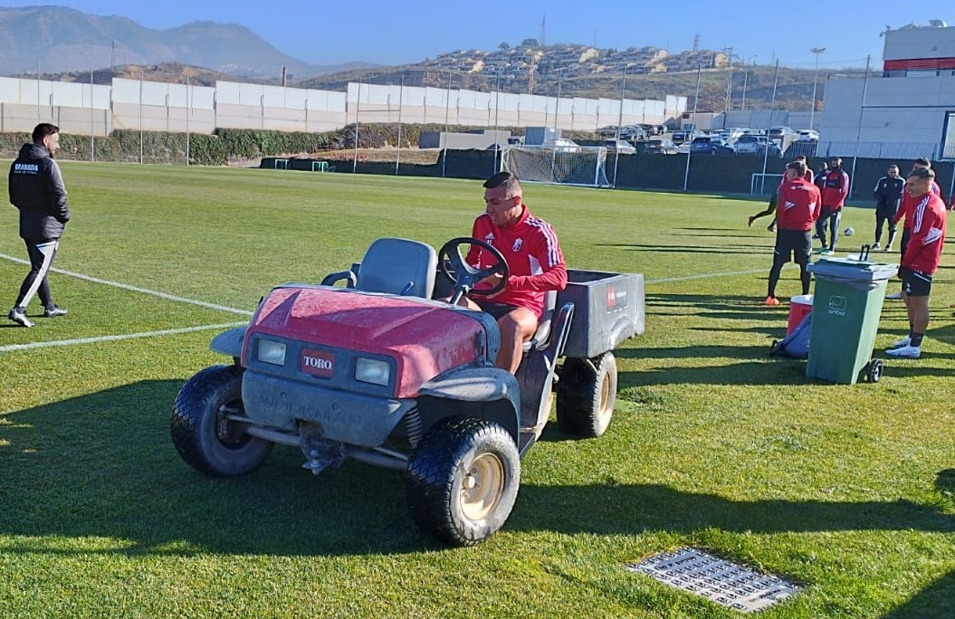 Uzuni, en el entrenamiento de este viernes en la Ciudad Deportiva (FRAN CALVO)