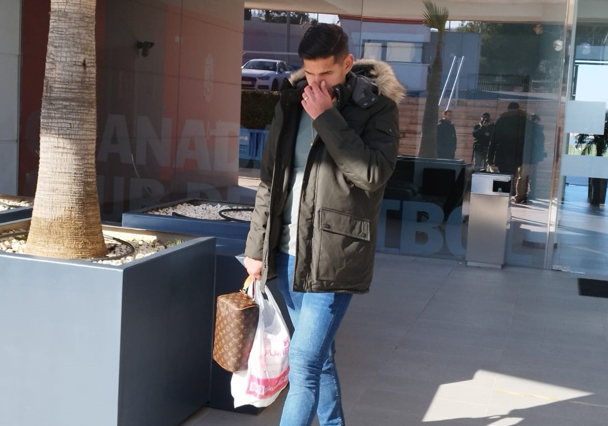 Luis Abram abandona la Ciudad Deportiva durante la matinal de este viernes (FRAN CALVO)