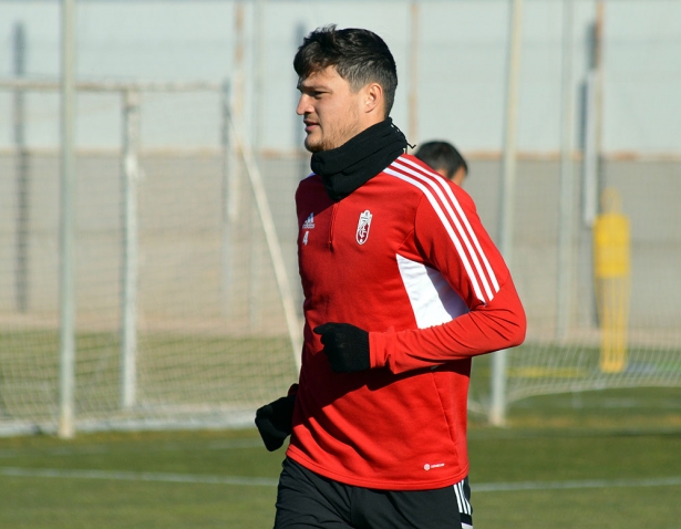 Miguel Rubio, en un entrenamiento en la Ciudad Deportiva (JAVIER PALMA)