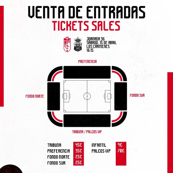 Entradas ya a la venta (@GranadaCF)