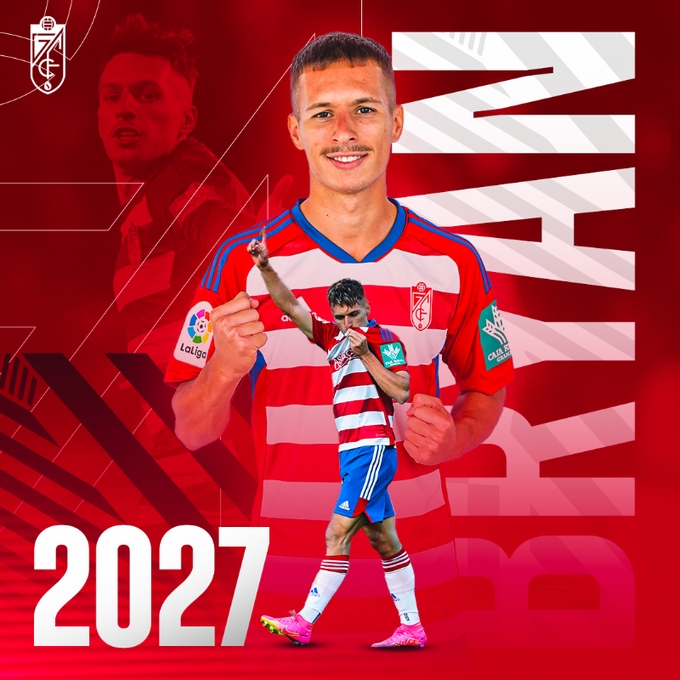Bryan, rojiblanco hasta 2027 (@GranadaCF) 