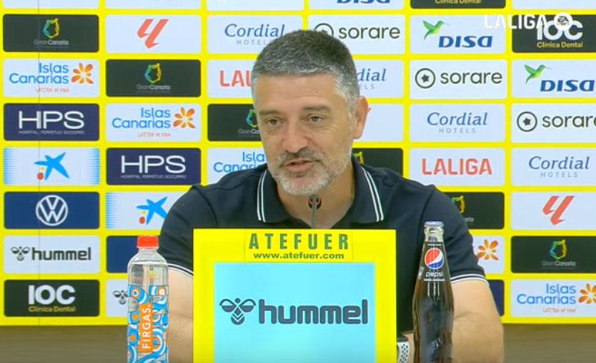 Xavi García Pimienta, entrenador de la UD Las Palmas, en rueda de prensa