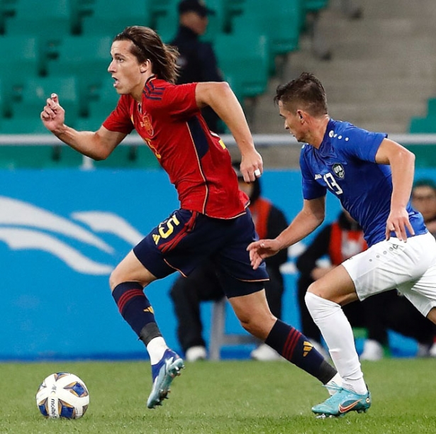 Álvaro Fernández con la sub21 (RFEF)