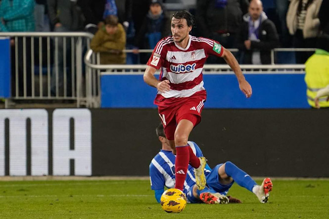Ignasi Miquel durante el partido ante el Alavés (LOF)