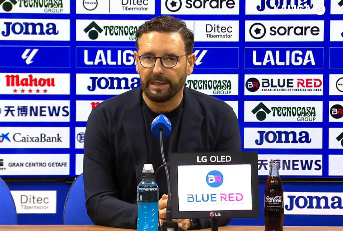 José Bordalás, entrenador del Getafe CF, durante la rueda de prensa (LALIGA)