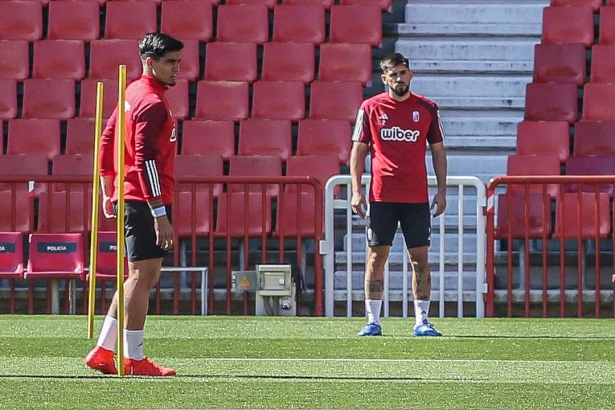 Bruno Méndez en el entrenamiento (JOSÉ VELASCO)