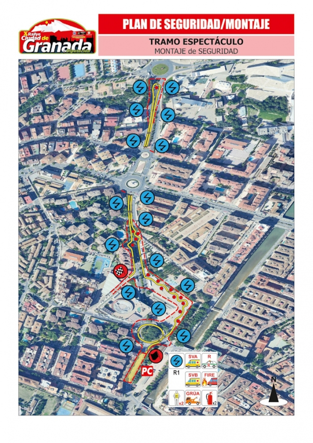 Recorrido del tramo urbano (RALLY CIUDAD DE GRANADA) Recorrido del tramo urbano (RALLY CIUDAD DE GRANADA)