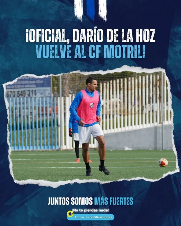 Darío de la Hoz regresa al CF Motril (CF MOTRIL) Darío de la Hoz regresa al CF Motril (CF MOTRIL)