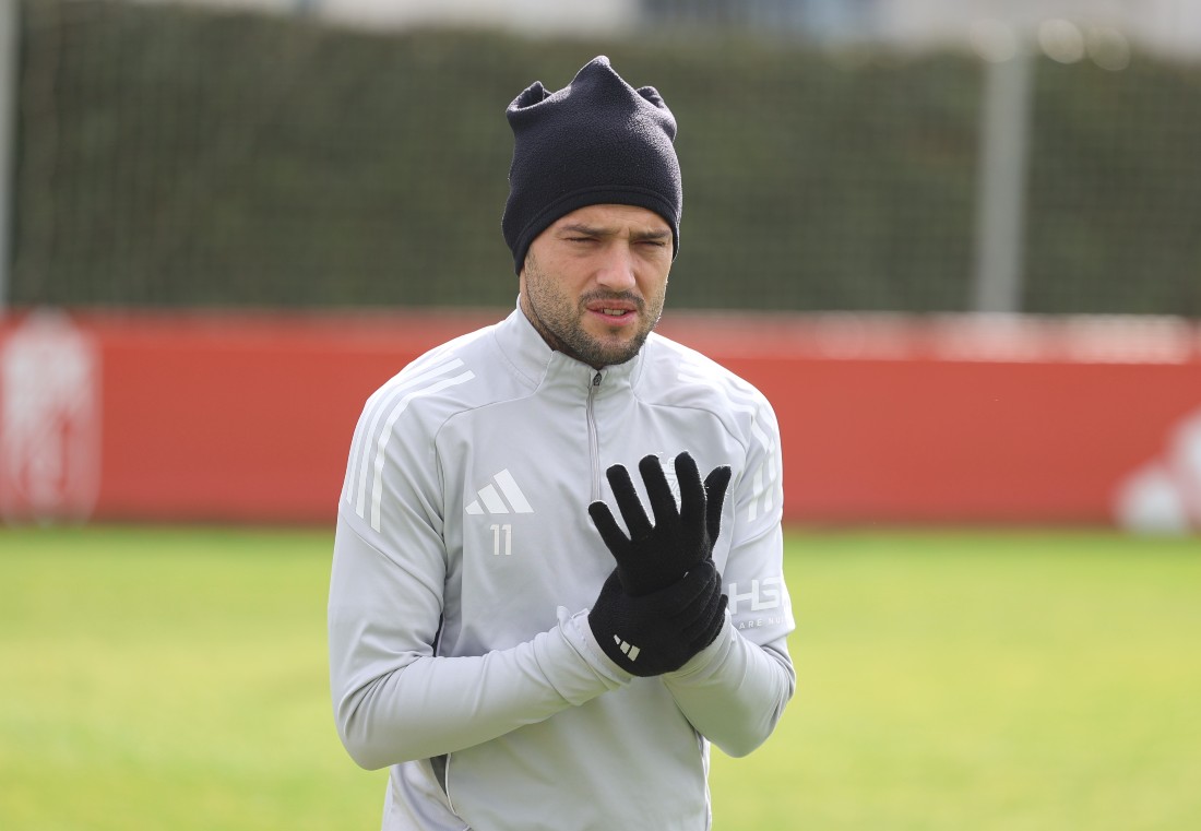 Arnáiz, listo para jugar ante el Racing (J. AZCOYTIA)