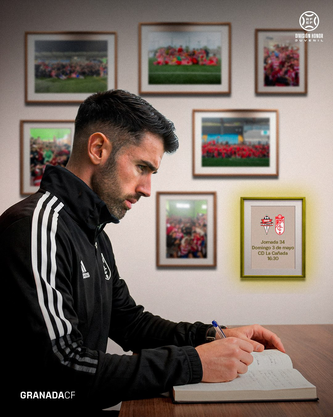 El entrenador del Granada juvenil, Sergio Ortiz (GCF)