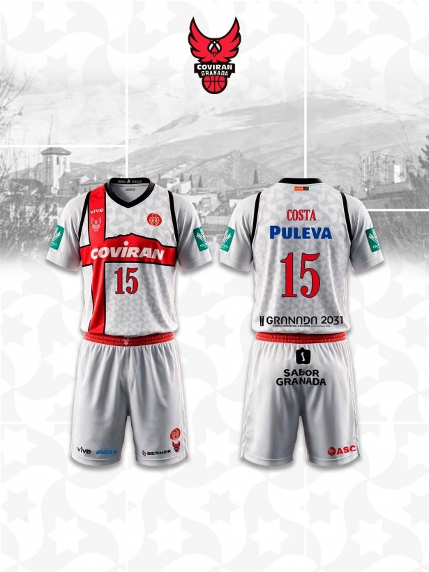 En la segunda equipación el protagonismo es para el blanco y Sierra Nevada (COVIRAN GRANADA)
