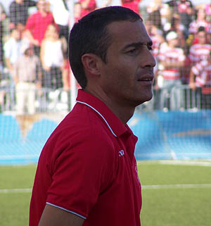 Óscar Cano durante el encuentro jugado en Lucena (GRJ)