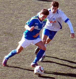 Garrido, en el partido frente al Loja