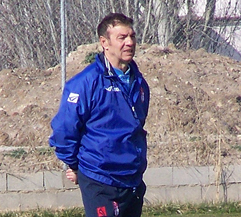 Abel Resino, durante un entrenamiento con el Granada. (GRJ)