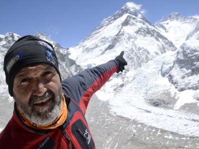 Juanito durante una de sus ascensiones