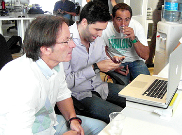 Anquela durante la intervención en el hangout (GRJ)