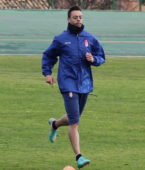 Benítez durante su trabajo de recuperación 