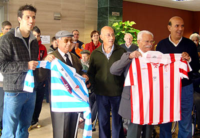 Manolo Lucena y Santi Antonaya en un momento del encuentro en la residencia