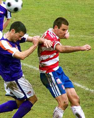 Jon Altuna en el encuentro ante la UD Guadalajara (GRJ)