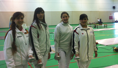 El pódium de la espada femenina copado por el club Maracena 