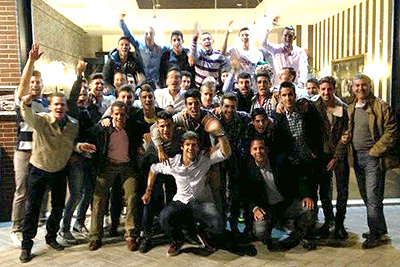 La plantilla del Granada B al completo se fue de celebración (GRJ)