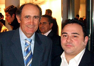 Manuel Martín, a la derecha, junto a José Martínez `Pirri` 