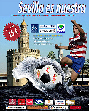 Cartel promocional del desplazamiento a Sevilla 