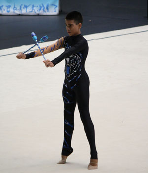 Mauro López durante su gran actuación en el Campeonato de España 