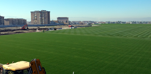 Panorámica de los campos de fútbol de la futura Ciudad Deportiva del Granada CF (GRJ)
