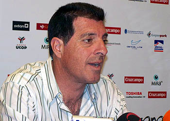 Pedro Braojos en la rueda de prensa previa al encuentro (GRJ)