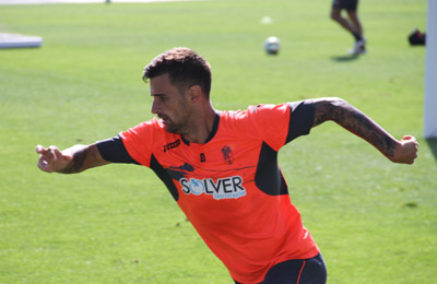Javi Márquez durante un entrenamiento