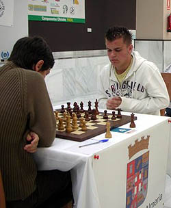 Francisco Miguel García durante una partida Francisco Miguel García durante una partida