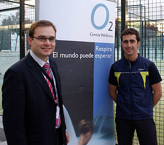 El Fandi junto a Manuel Novoen las instalaciones de O2 El Fandi junto a Manuel Novoen las instalaciones de O2
