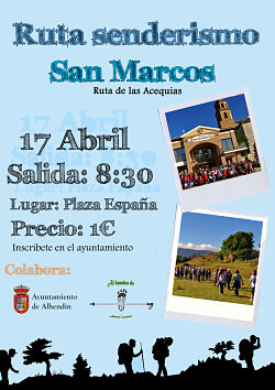 Cartel de la ruta de senderismo 