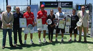 Los finalistas en la entrega de trofeos