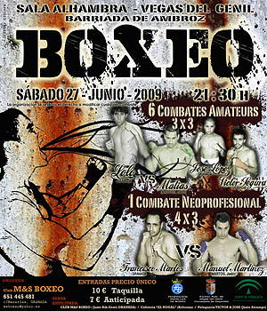 Cartel de la velada de boxeo en la barriada de Ambroz Cartel de la velada de boxeo en la barriada de Ambroz