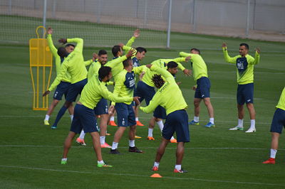 El equipo ha comenzado a preparar el duelo ante el Sporting 