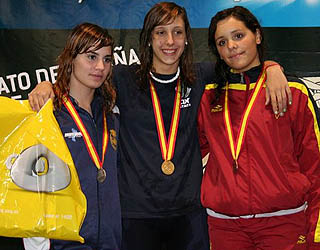 Teresa Gutiérrez en el podium del Campeonato de España Teresa Gutiérrez en el podium del Campeonato de España