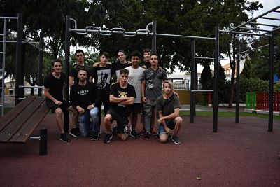 Miembros del nuevo Club de Calistenia Iron Dogs de Vegas del Genil (AYTP. VEGAS DEL GENIL)