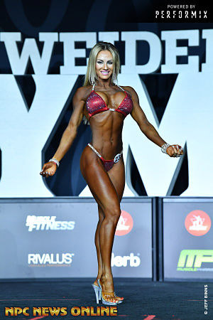Cristina Pajares durante su participación en Míster Olympia