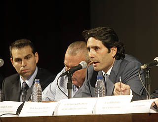 Ignacio Cuerva en un momento de la asamblea (L. O.) Ignacio Cuerva en un momento de la asamblea (L. O.)