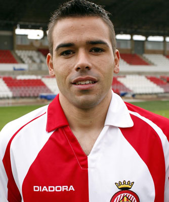 Felipe Sanchón con la elástica del Girona FC Felipe Sanchón con la elástica del Girona FC