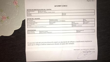 Parte médico John Carter