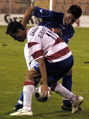 Dani Benítez en el partido de presentación ante el Xerez Dani Benítez en el partido de presentación ante el Xerez