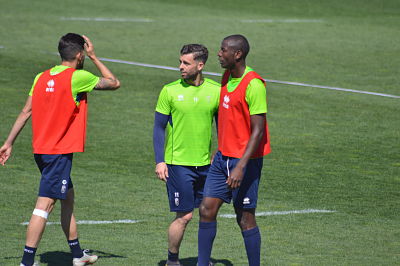 Ramos y Rodri durante el entrenamiento (GRJ) 