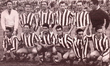 De pie Piris, Requena, Millán, Padilla, González y Candi; agachados Guerrero, Rius, Cea, Sueza, Rafa y Arsuaga (GRJ)