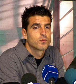 Lucena en la rueda de prensa en YO10 Sport & Spa Club